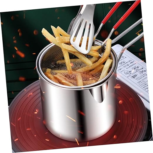 Steel Pot | Deep Frying Pot with Strainer