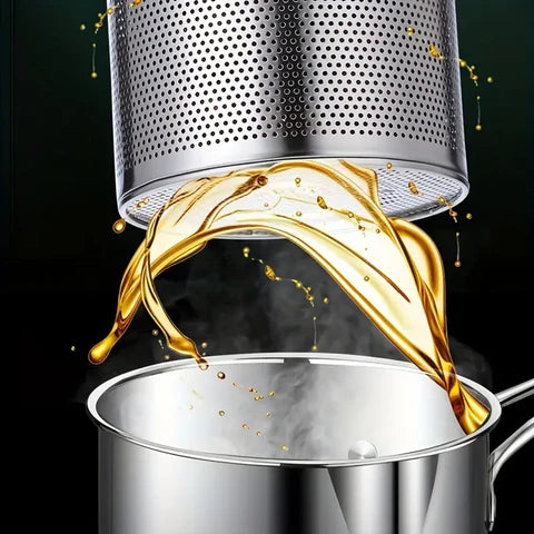 Steel Pot | Deep Frying Pot with Strainer